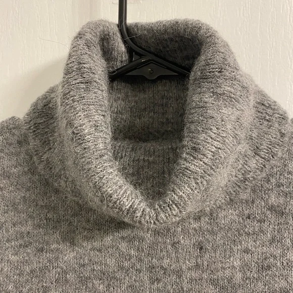 NWT MSCH Copenhagen Femme Alpaca Vest Grey Turtleneck Alpaca Wool Blend Size M/L - Picture 6 of 13